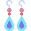 Blue Earrings Icon